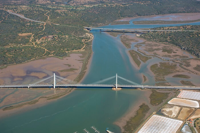 Algarve from 1,000 feet above sea level - Portimão Bridge