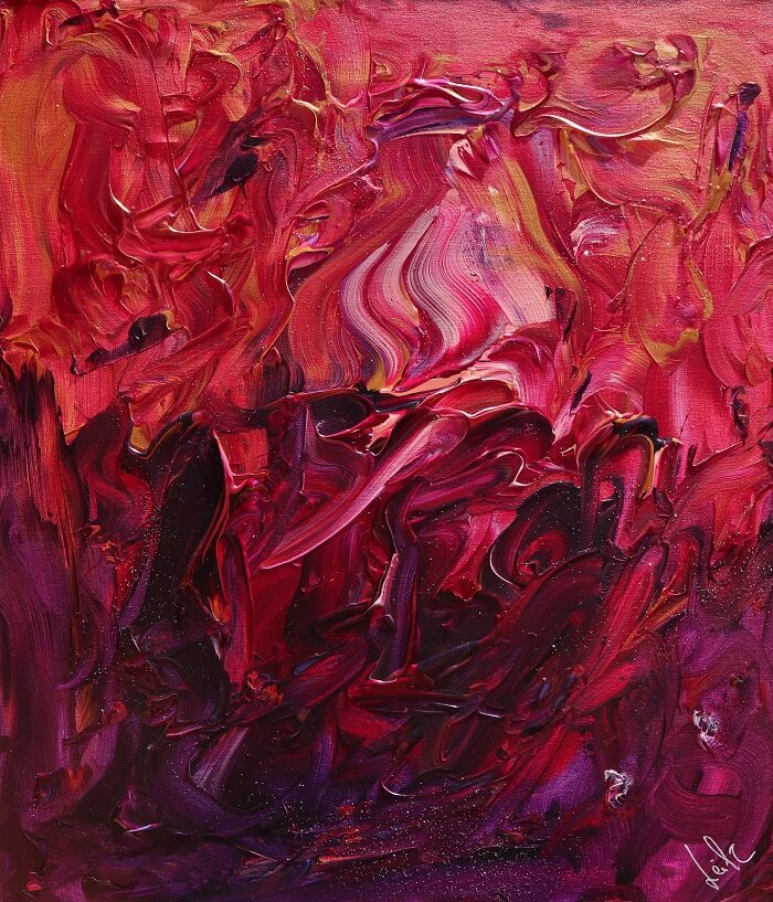 Rumphors - Angel of the Sun, Acrylic on Canvas 70 x 60cm by Leila