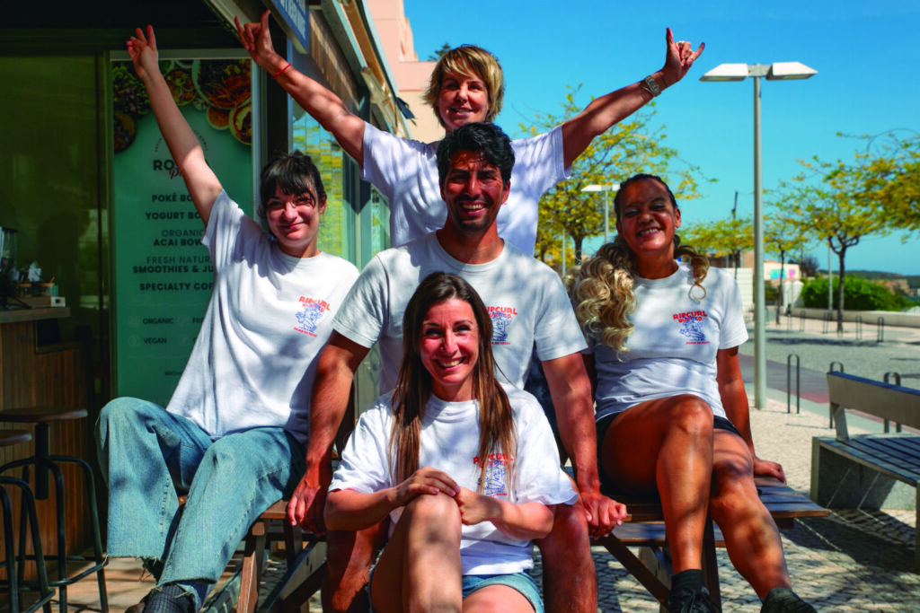 Patricia and Carlos (top centre) with the Rocha Beach House team