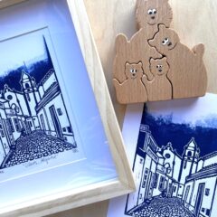 Between custom puzzles and lino prints, Sandra Knop explores connections and shared memories