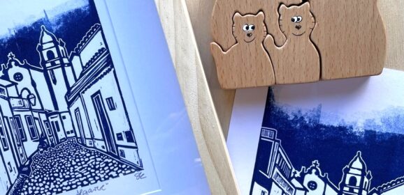 Between custom puzzles and lino prints, Sandra Knop explores connections and shared memories